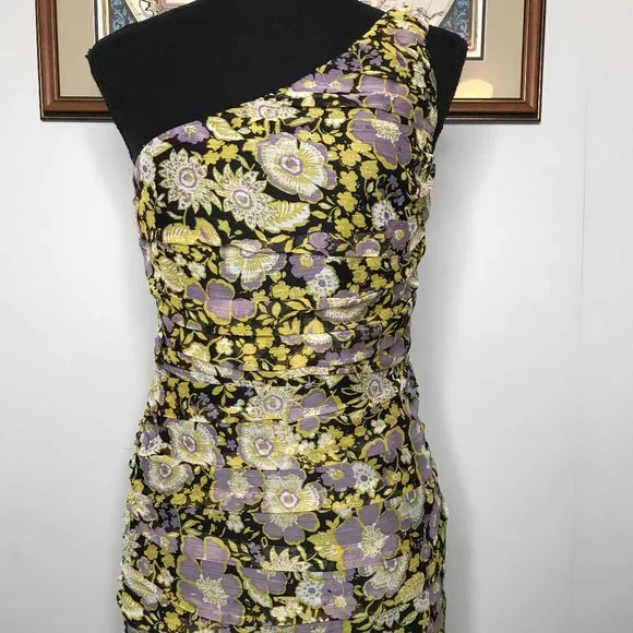 Zara Dresses Zara Womens Size Small One Shoulder Mini Dress